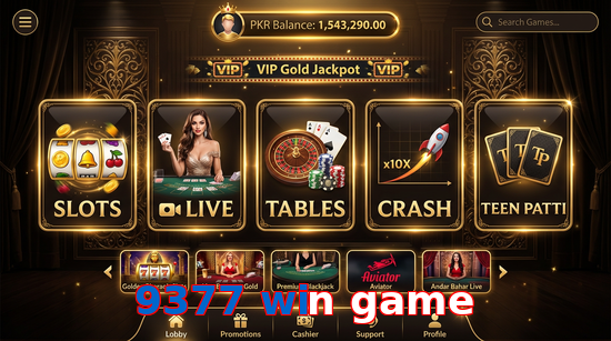 Main screen of 9377 Win Game casino page for PK players