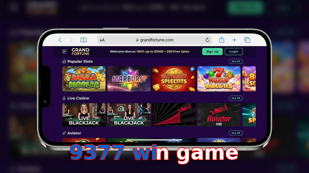 Main screen of 9377 Win Game ios page for PK players