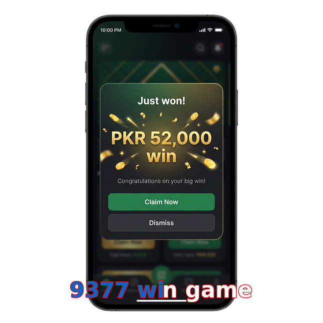 Main screen of 9377 Win Game win page for PK players